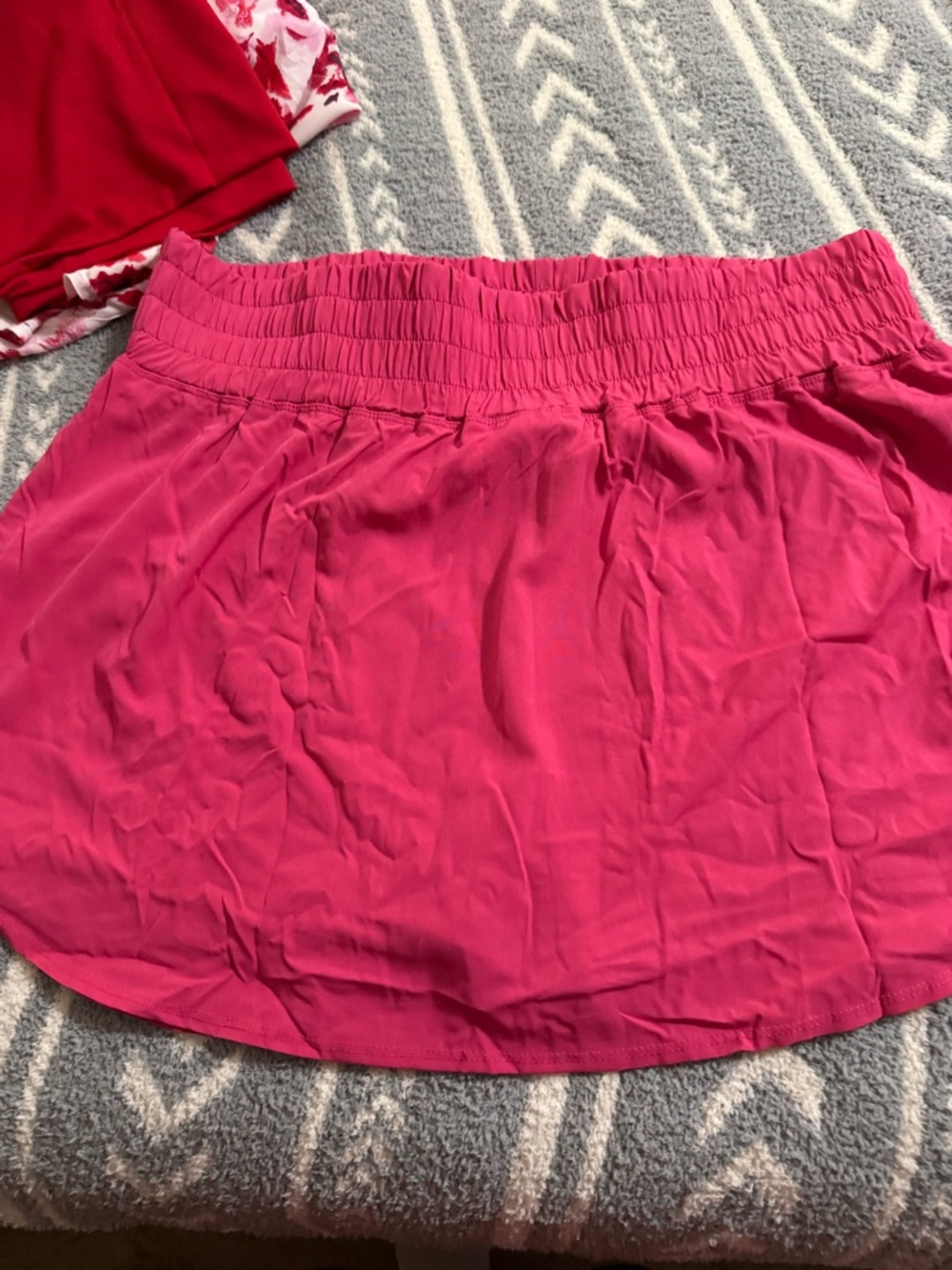 Pinspark 2X Womens Elastic-Waist Pink Skort